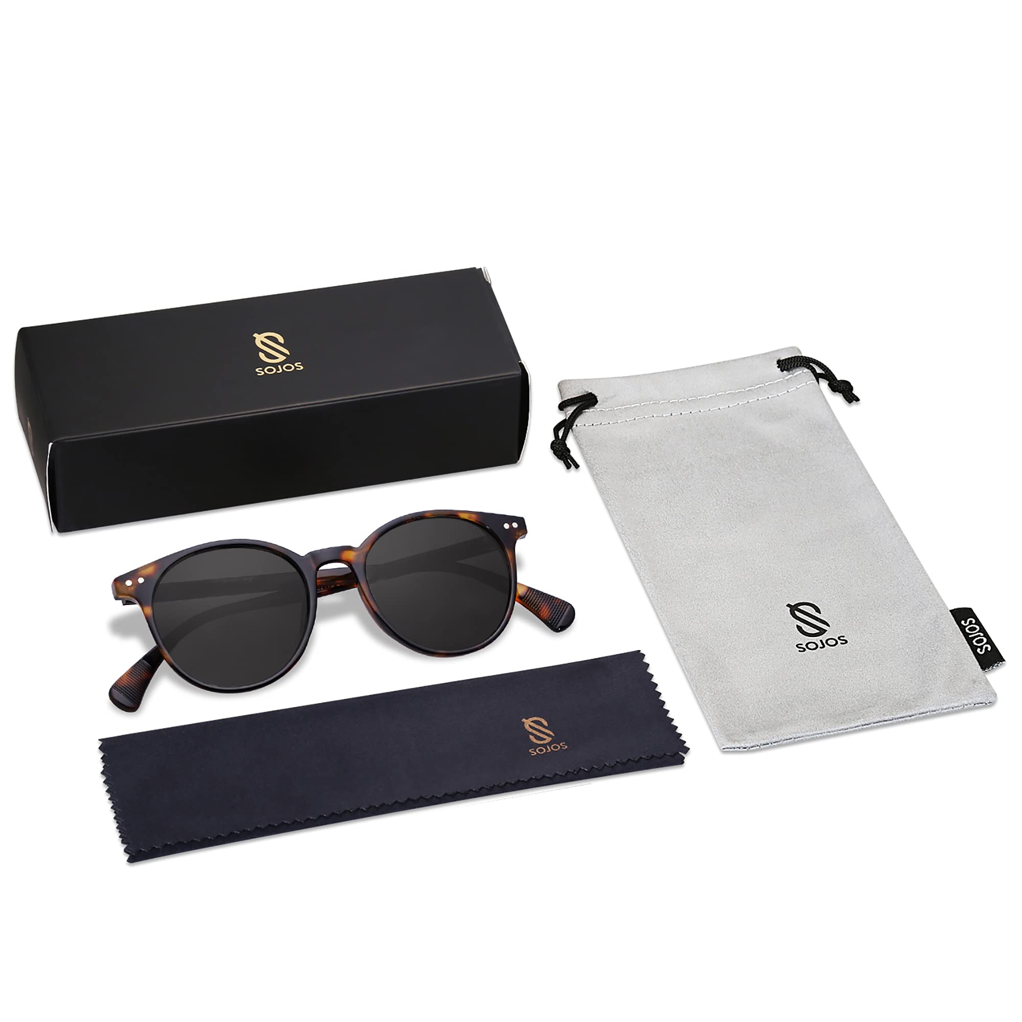 Small Round Classic Polarized Sunglasses for Women Men Vintage Style UV400 Lens SJ2113