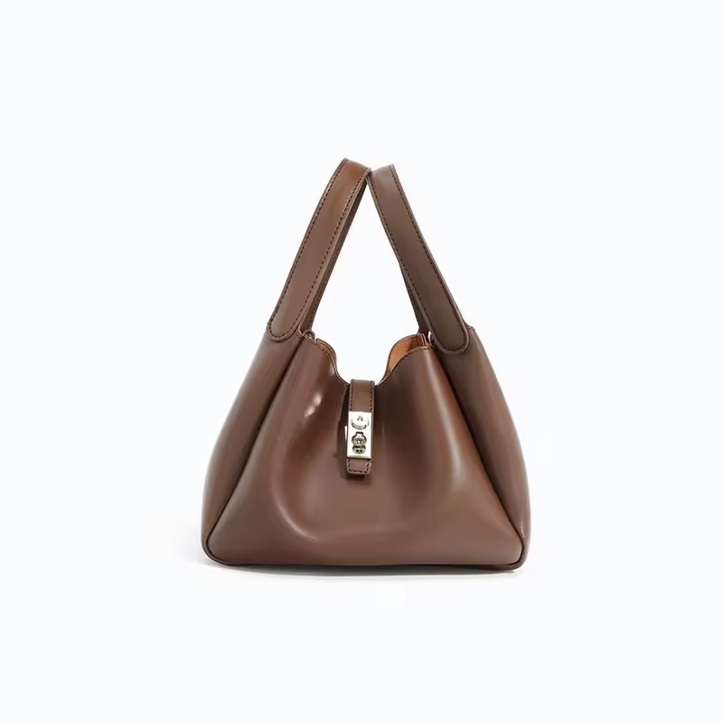 Fashion Ladies High-end Genuine Leather Bags Bucket Shoulder Hand Bag for Women