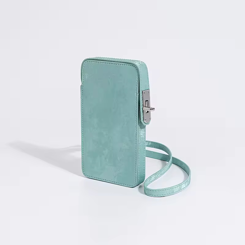 New Ladies Portable Frosted Genuine Leather Small Sling Crossbody Mini Phone Bags for Women