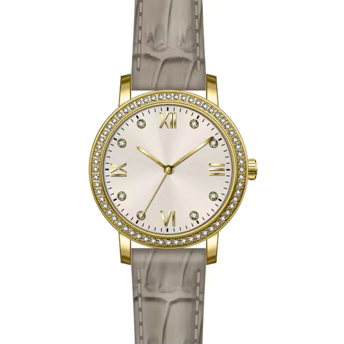Factory Customize Fashion Female Luxury Crystal Stone Quartz Watch Japanese Movement Waterproof Women Watch