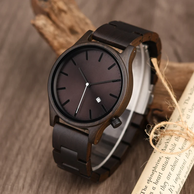Wood Watch for Men, Personalized Wood Watch, Men's Watch, Anniversary Gift, Birthday Gift for Husband Boyfriend Son, Christmas Gift